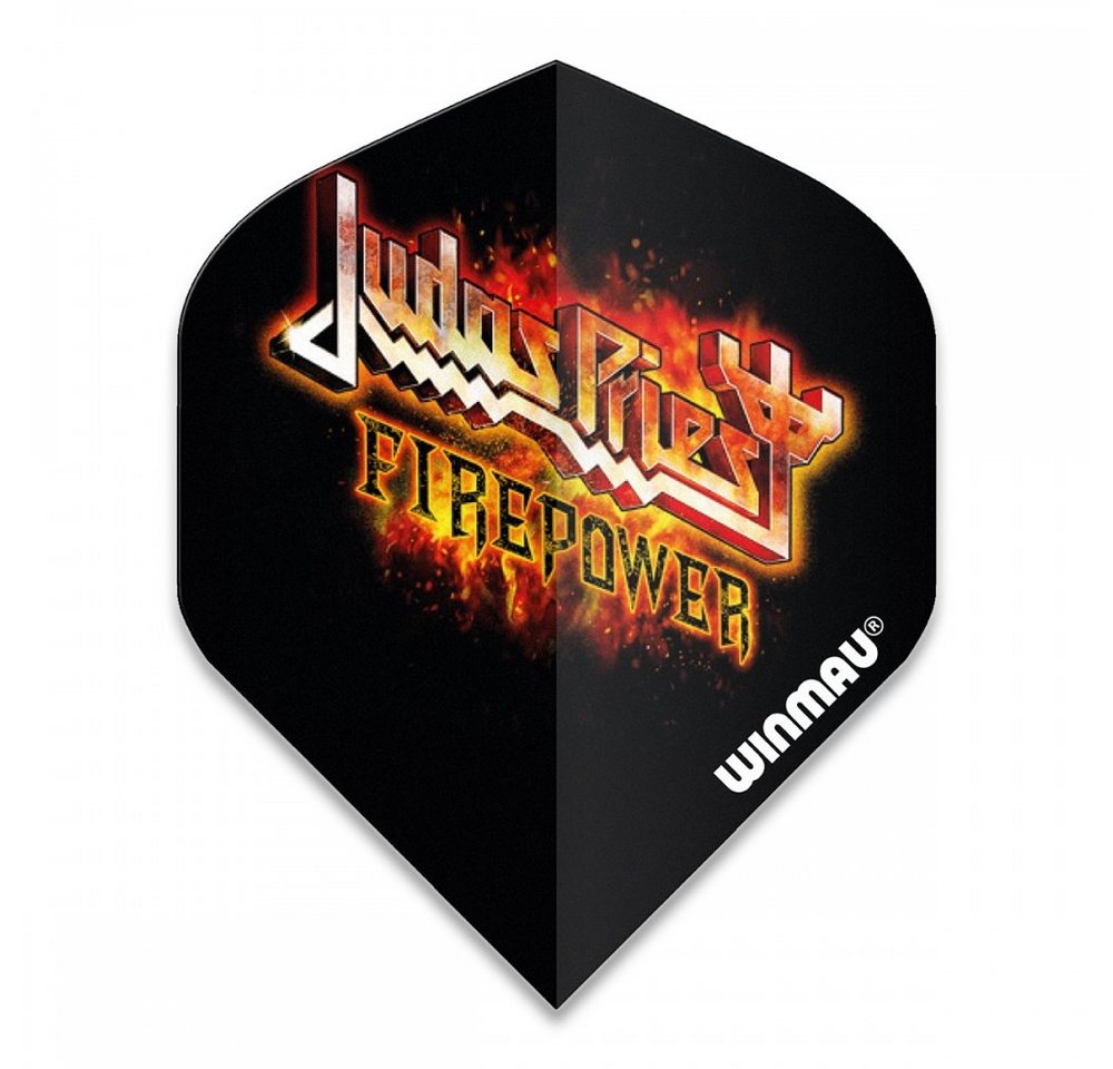 Winmau Dartpfeil Flights Rock Legends Judas Priest Flaming Logo, 100 micron Bild 2