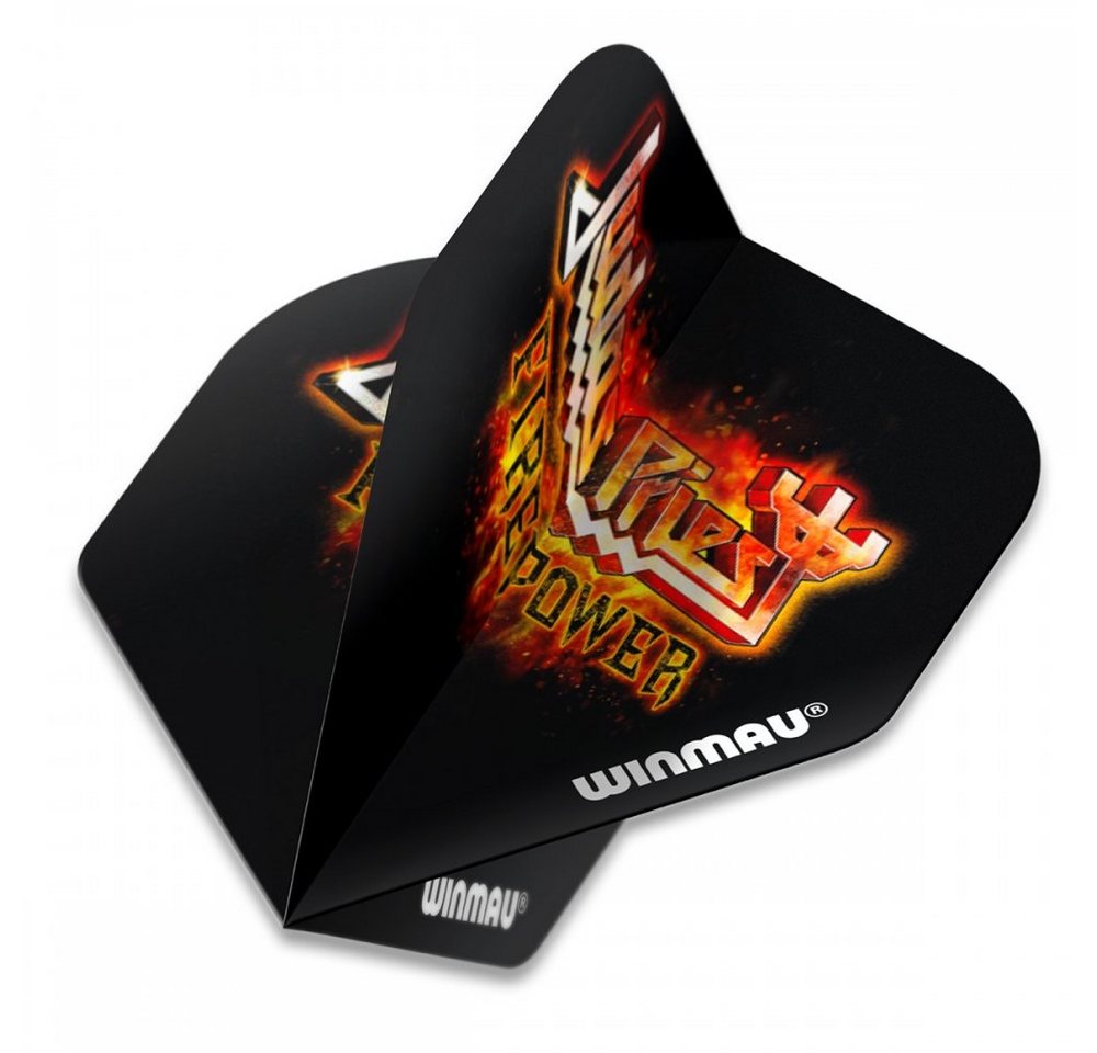 Winmau Dartpfeil Flights Rock Legends Judas Priest Flaming Logo, 100 micron Bild 3
