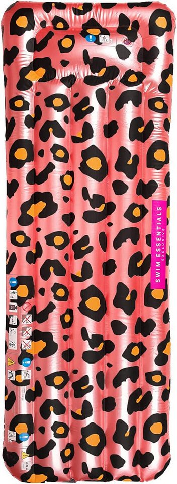 Swim Essentials Luftmatratze Luftmatratze Luxury Leopard Rose Gold 177 x 67 cm, Wassermatratze Matratze Schwimmmatratze Liege