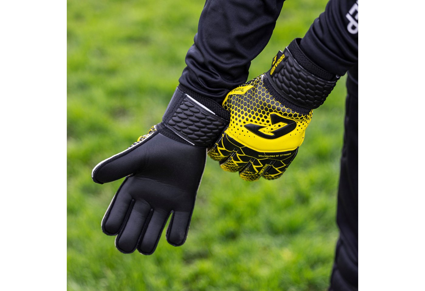 Catch & Keep Torwarthandschuhe Torwarthandschuhe kinder – Torwarthandschuhe mit Krallechutz-4mm Grip