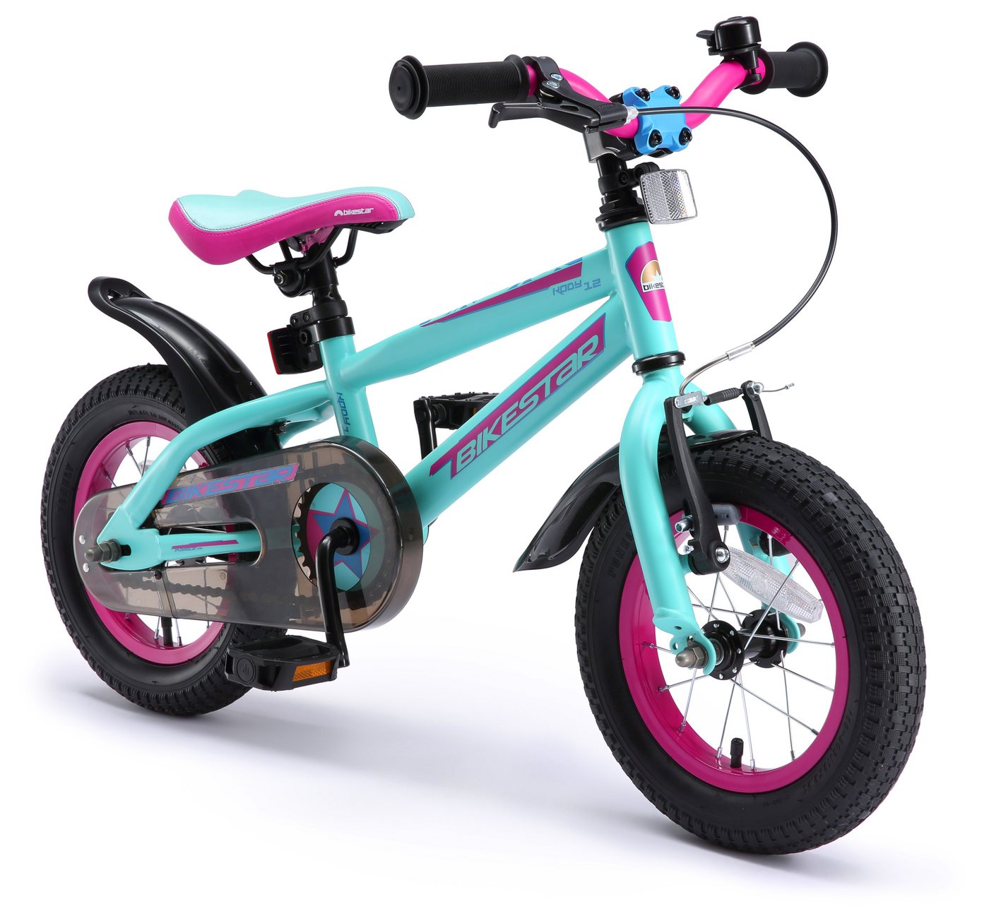 Bikestar Kinderfahrrad Urban Jungle, 12 Zoll, ab 82 cm, 3 - 5 Jahre, Jungen, Mädchen, 1 Gang, Handbremse, Rücktrittbremse, Kettenschutz, Höhenverstellbar Bild 5