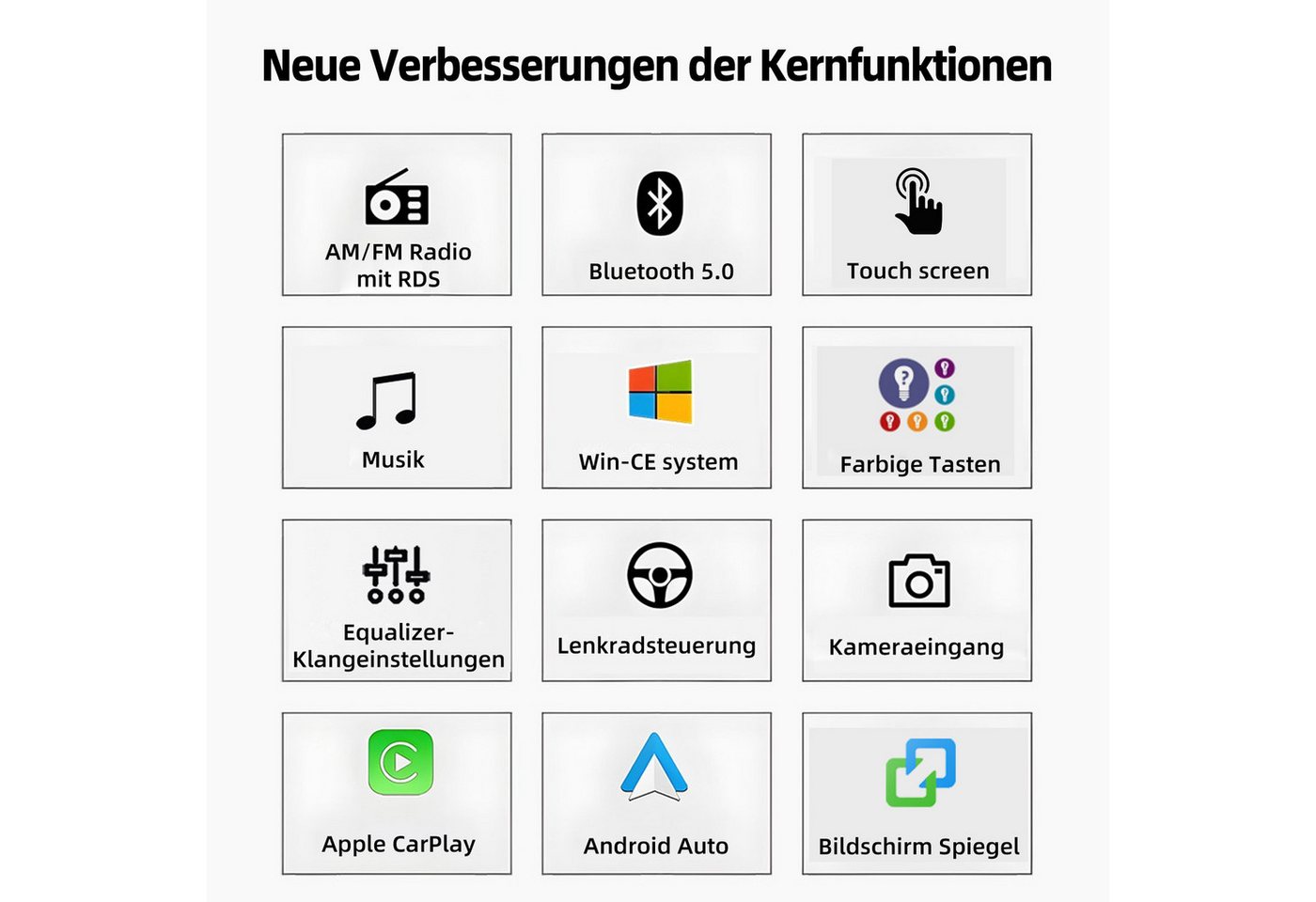 ESSGOO 7'' Android 15/WinCE für Opel Astra H/Corsa C/D/Vectra C/Zafira h 2DIN Autoradio (RDS, 4+64GB(optional), DAB (optional), FM, DAB+ (optional), SWC, Apple Carplay Android Auto GPS Navi WIFI BT EQ) Bild 5