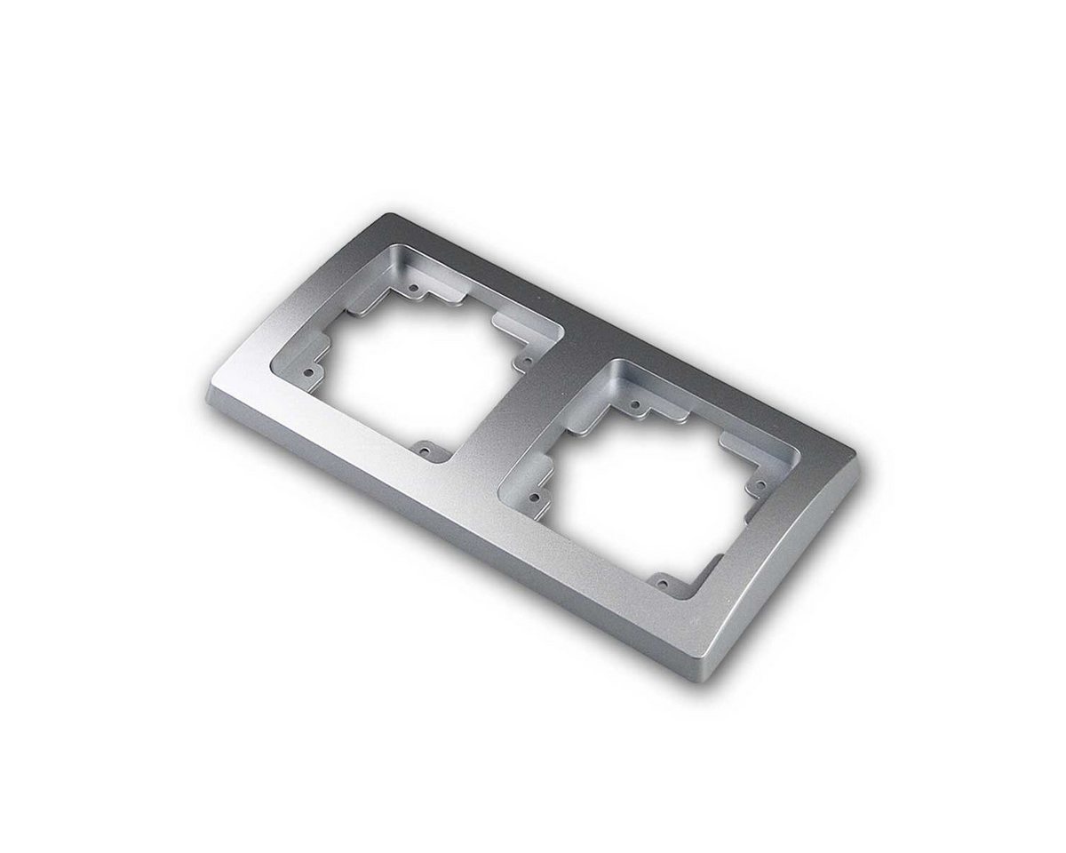 ChiliTec DELPHI Set "Tür 2-fach Taster" 3-teilig silber Wandtaster Bild 2
