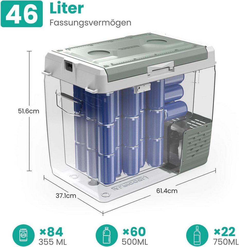 ALPICOOL Getränkekühlschrank GC-50, bis zu 84 Dosen Cola (330ml) oder 60 Flaschen Wasser (500ml) Bild 4