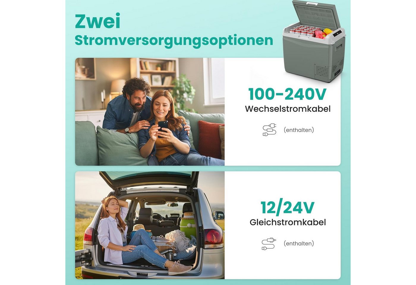 ALPICOOL Getränkekühlschrank GC-50, bis zu 84 Dosen Cola (330ml) oder 60 Flaschen Wasser (500ml) Bild 5