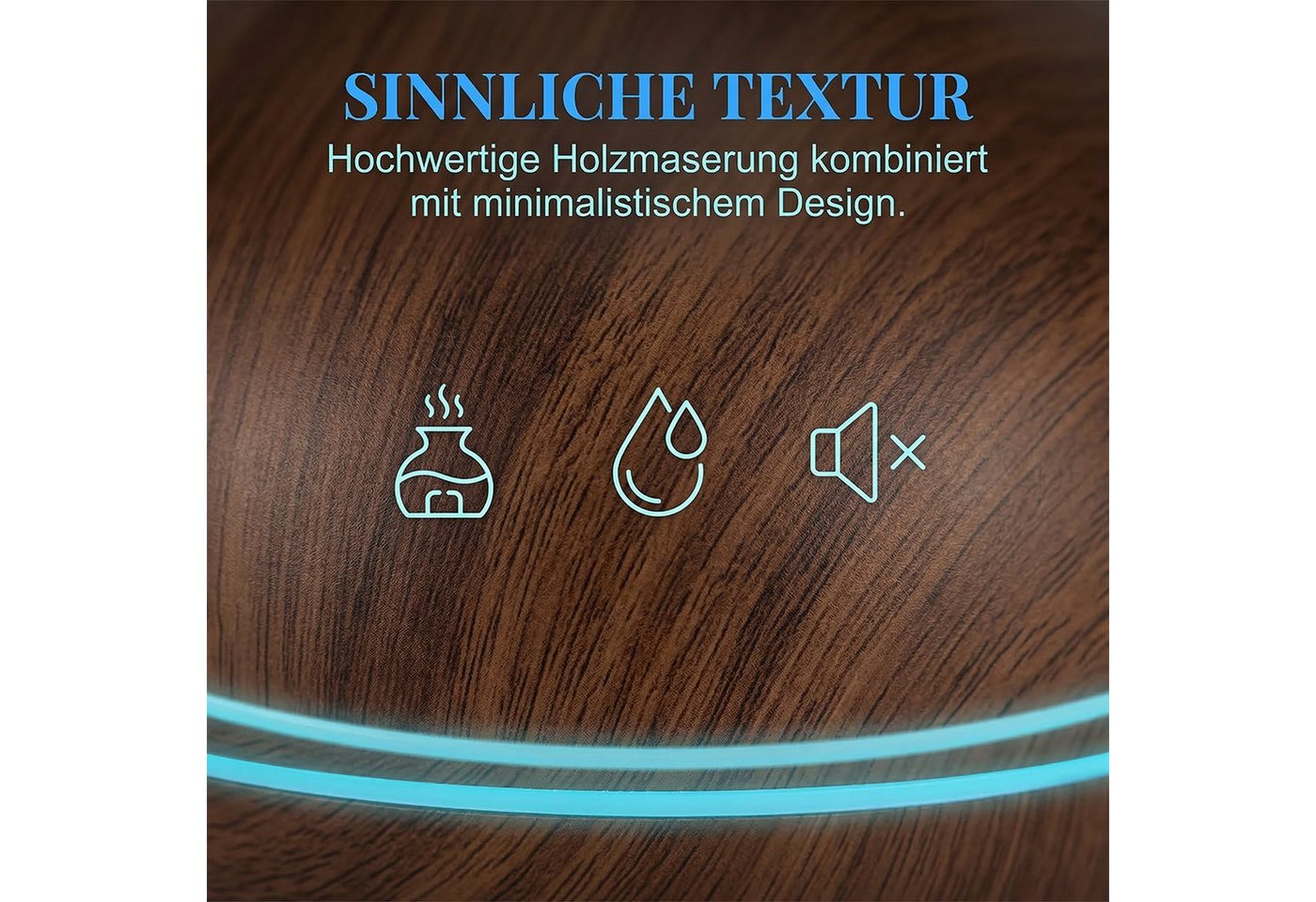 AKKEE Diffuser Multifunktions-Luftbefeuchter Aromatherapie-Diffusor 500ml, 0,5 l Wassertank, mit 3 Timer-Einstellungen Bild 5