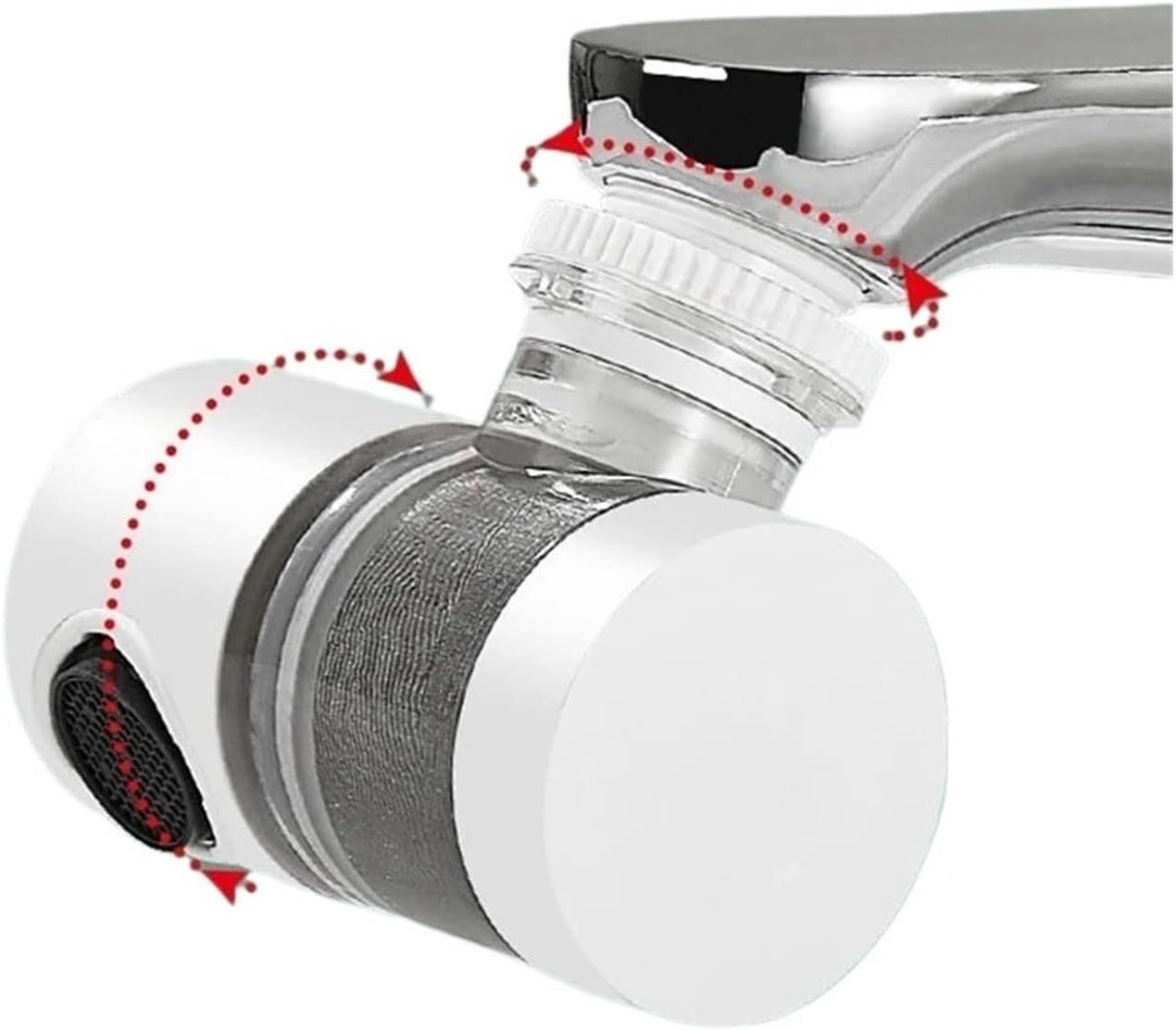 AURIVION Wasserhahnfilter Wasserhahnfilter Wasserhahn Filter Spritzwassergeschützt, Zubehör für Geeignet für verschiedene Spülbeckentypen und Kücheneinrichtungen., 720° Drehbarer Wasserreiniger Filterung Bild 3