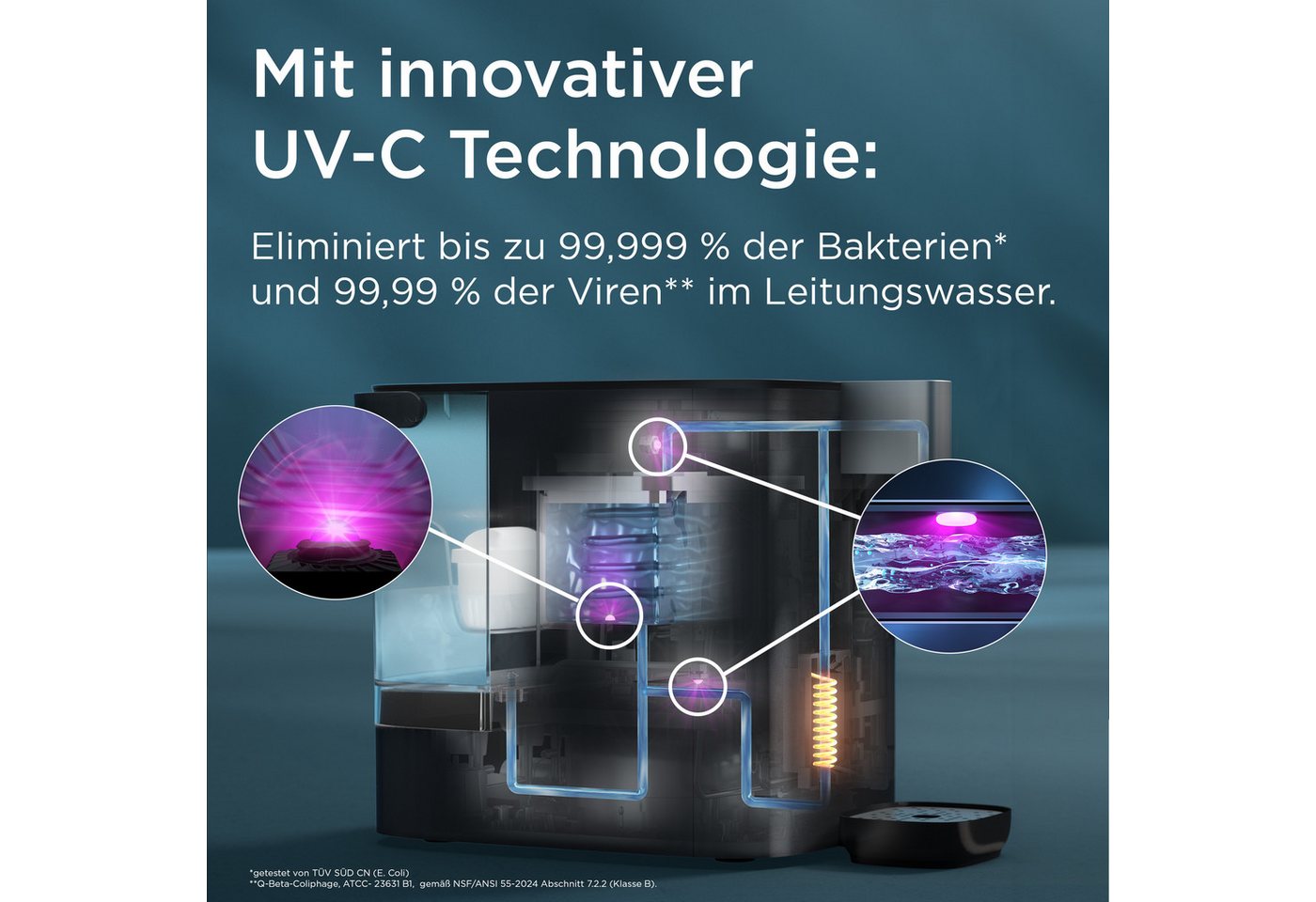 BRITA Heißwasserspender YOURCE Cool Wasserspender für zuhause inkl. UV-C und MAXTRA PRO Filter, 5.3 l, inkl. Wasser-Kühler, Tassen- & Temperatureinstellung Bild 4