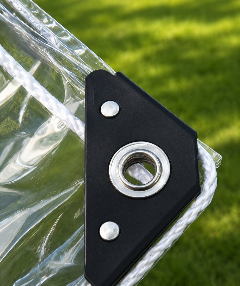 Z-Tex Schutzplane PVC Plane Transparent, Randverstärkt, geöst (1-St)