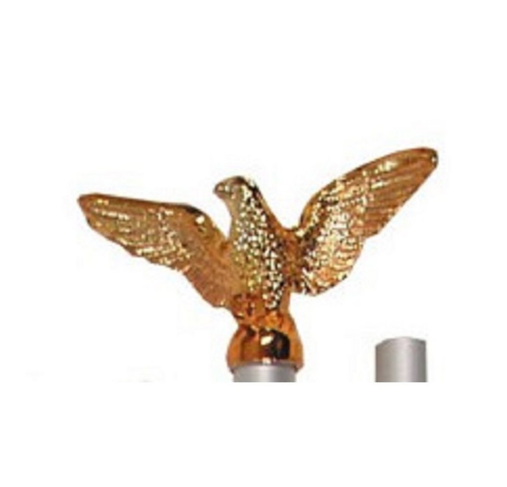 MFH Fahne Fahnenstange, weiß, mit goldfarbenen Adler (3-St), mit goldfarbenen Adler Bild 4