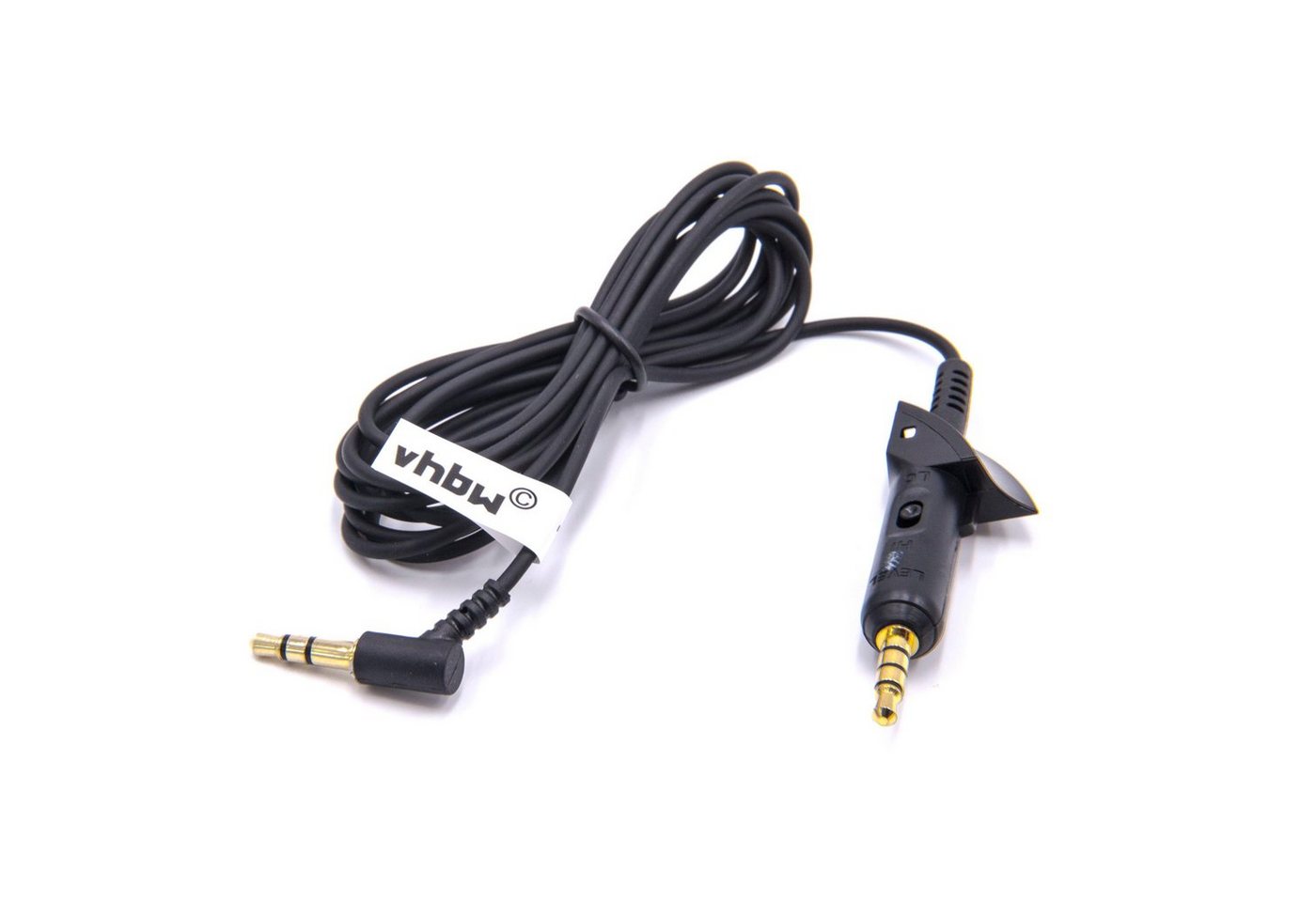 vhbw passend für Bose QuietComfort QC2, 2, QC15, 15 Kopfhörer / Mobilfunk Audio-Kabel, Inkl. Lautstärkeregler Bild 3