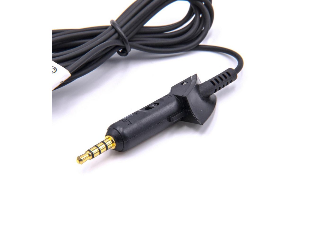 vhbw passend für Bose QuietComfort QC2, 2, QC15, 15 Kopfhörer / Mobilfunk Audio-Kabel, Inkl. Lautstärkeregler Bild 4