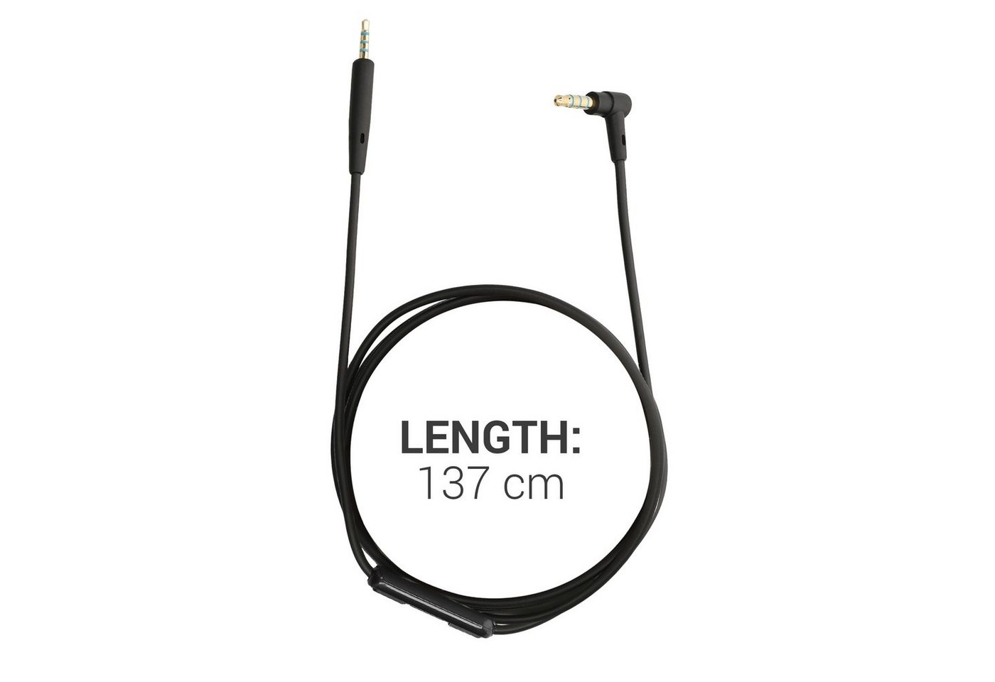 kwmobile Kopfhörerkabel für JBL E30 / E50 / E55BT / E65 BTNC / LIVE 500BT / Audio-Kabel, (19.80 cm), Ersatz Kabel 150 cm Mikrofon Lautstärkeregler - 3.5mm Klinke Bild 3