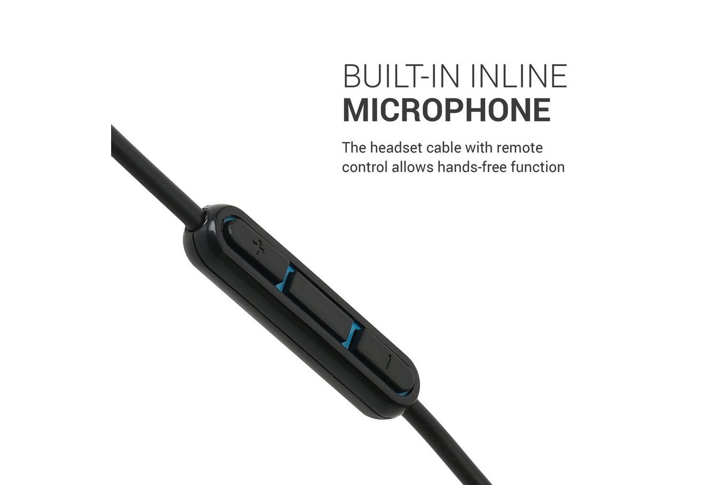 kwmobile Kopfhörerkabel für JBL E30 / E50 / E55BT / E65 BTNC / LIVE 500BT / Audio-Kabel, (19.80 cm), Ersatz Kabel 150 cm Mikrofon Lautstärkeregler - 3.5mm Klinke Bild 4