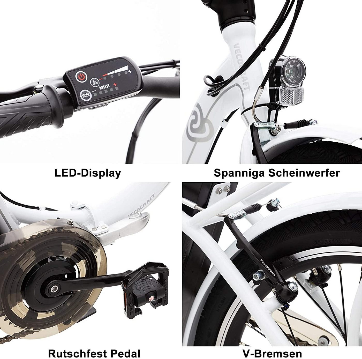 VECOCRAFT E-Bike Faltrad Nemesis 20 Zoll 6gang e-bike klapprad, 6 Gang, Kettenschaltung, Heckmotor, 288,00 Wh Bild 4