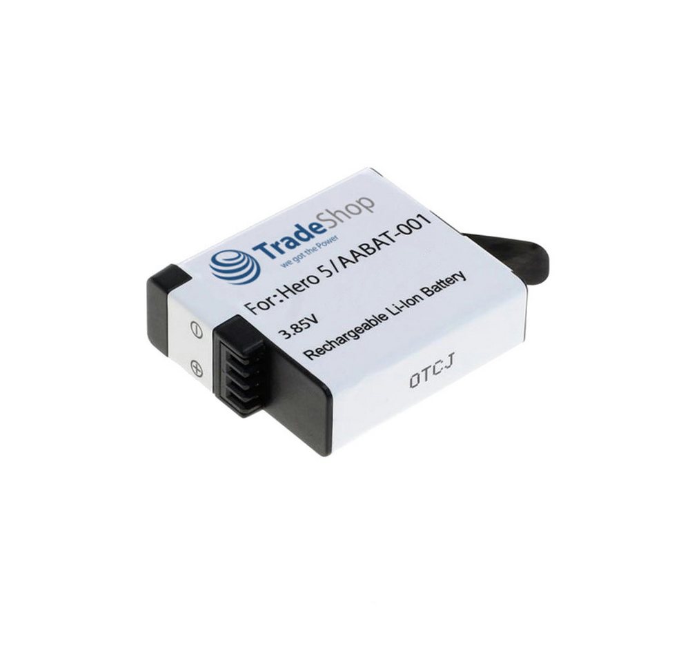 Trade-Shop 3in1 Set passend für GoPro Hero 8 Hero 2018 421850 ASST1 Ladegerät + 2 Kamera-Akku Li-Ion 1250 mAh (3,85 V), Mit USB Ladekabel Bild 2