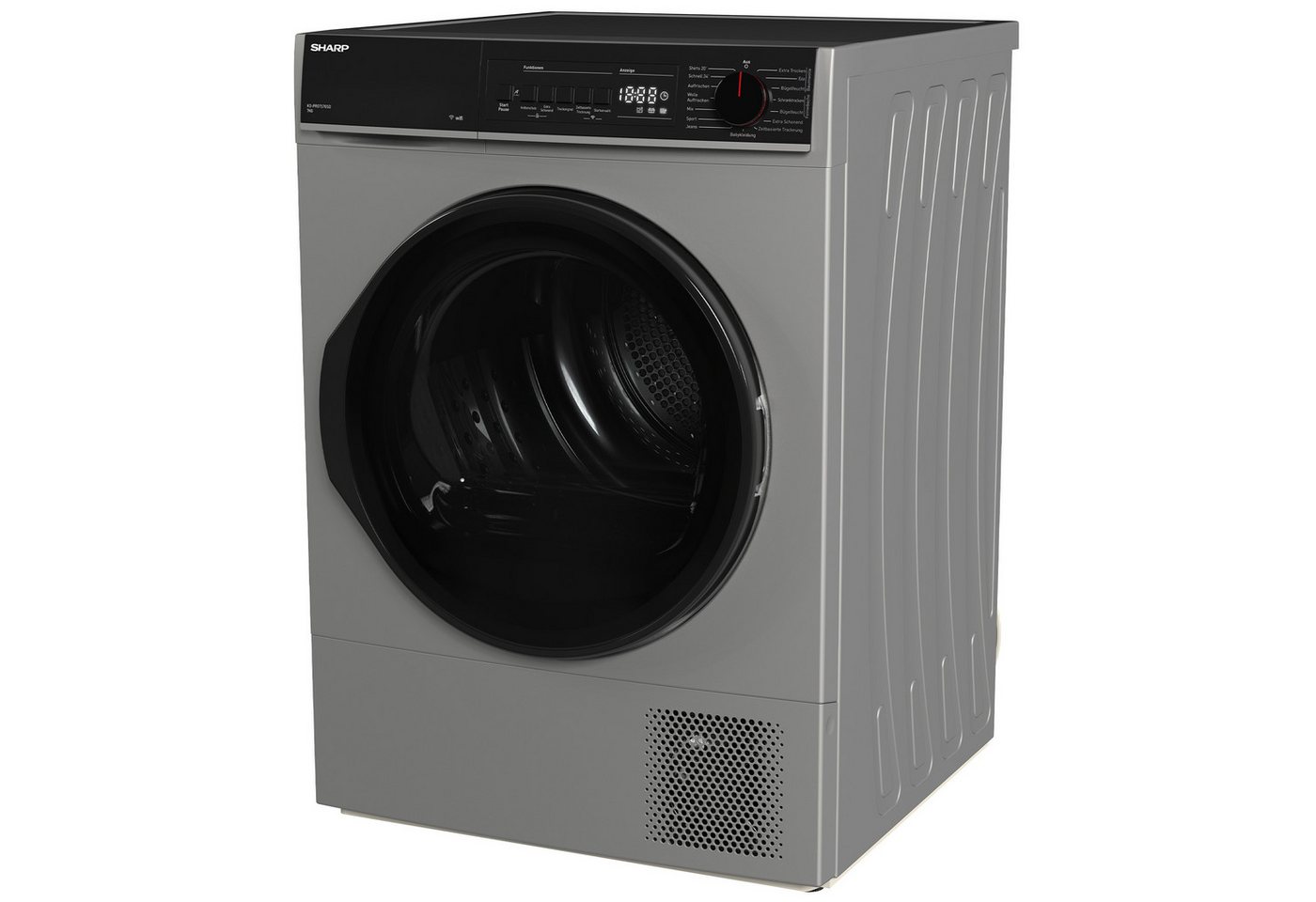 Sharp Wärmepumpentrockner KD-PRO7S7GSD-DE, WiFi, Trommel-Innenbeleuchtung, Zwei-Wege-Schleudern, BubbleDrum