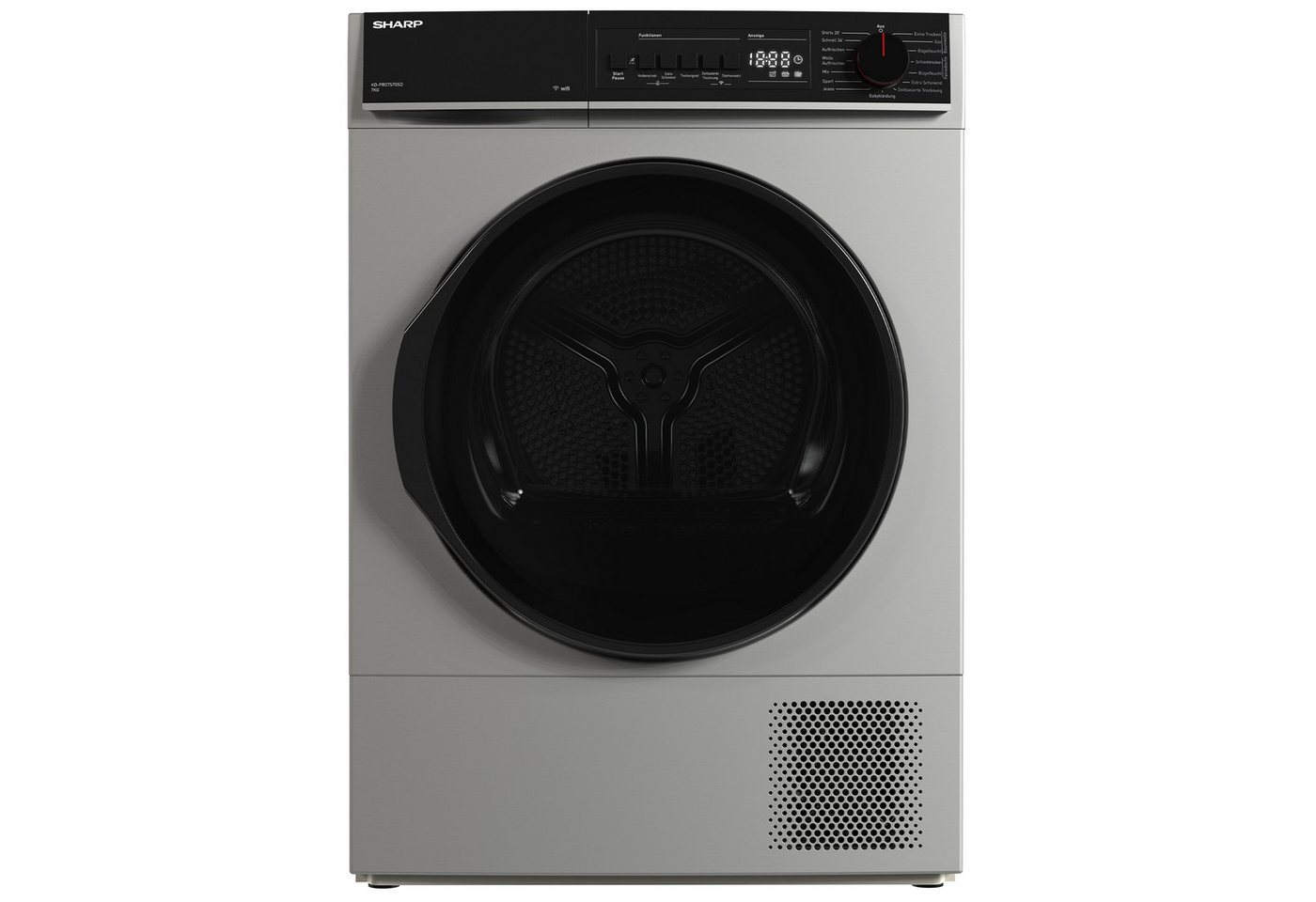 Sharp Wärmepumpentrockner KD-PRO7S7GSD-DE, WiFi, Trommel-Innenbeleuchtung, Zwei-Wege-Schleudern, BubbleDrum Bild 3