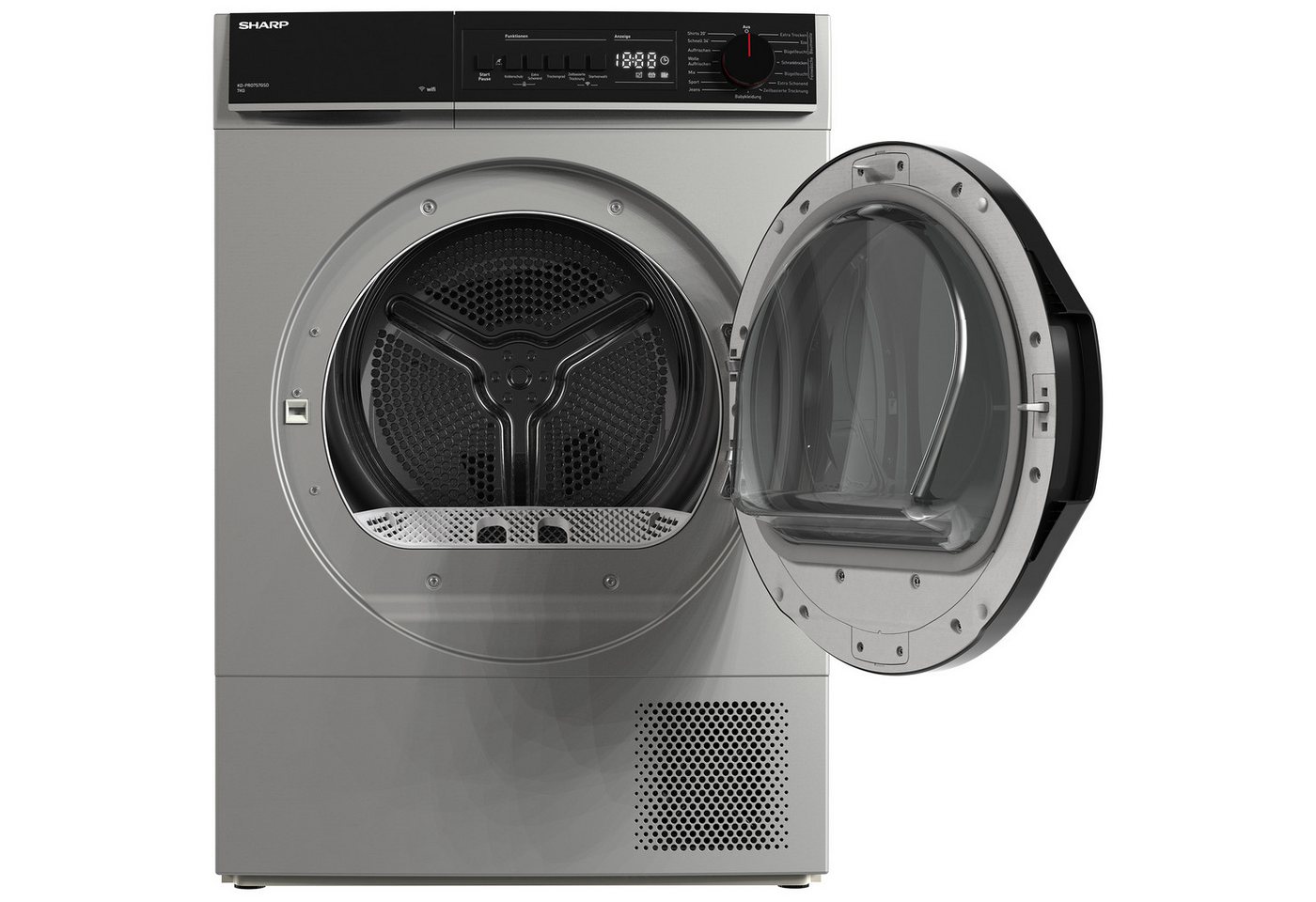 Sharp Wärmepumpentrockner KD-PRO7S7GSD-DE, WiFi, Trommel-Innenbeleuchtung, Zwei-Wege-Schleudern, BubbleDrum Bild 4