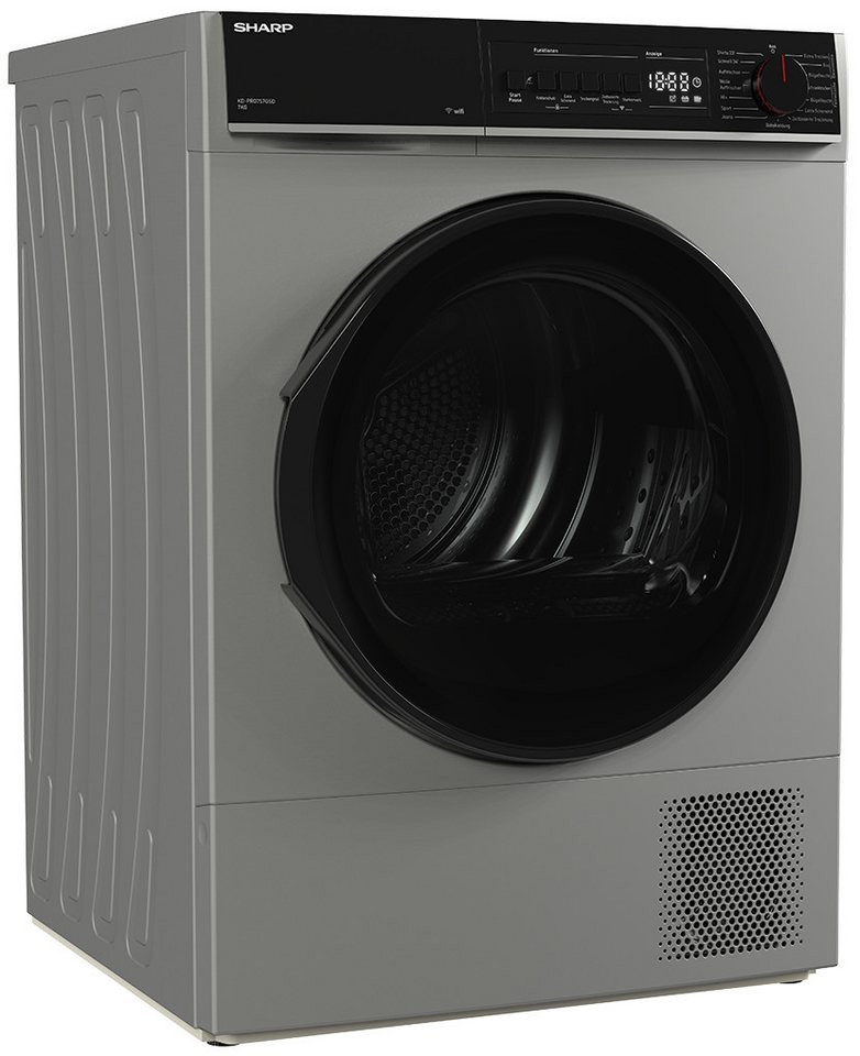 Sharp Wärmepumpentrockner KD-PRO7S7GSD-DE, WiFi, Trommel-Innenbeleuchtung, Zwei-Wege-Schleudern, BubbleDrum Bild 5