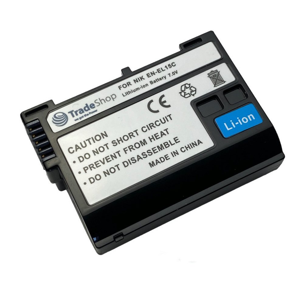 Trade-Shop 2in1 Set passend für Nikon D7000 D7100 D7200 D7500 D800 Ladegerät + Kamera-Akku Li-Ion 2400 mAh (7 V), Mit USB Ladekabel Bild 3