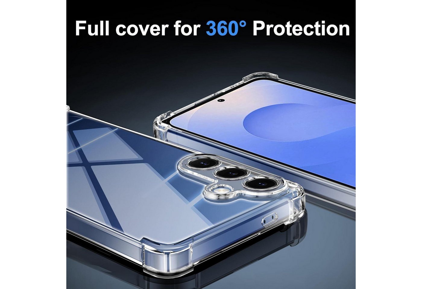 LuxusKollektion Schutz-Set Schutzset Panzerglas TPU Hülle S25 Samsung Galaxy S25 Transparent Bild 2