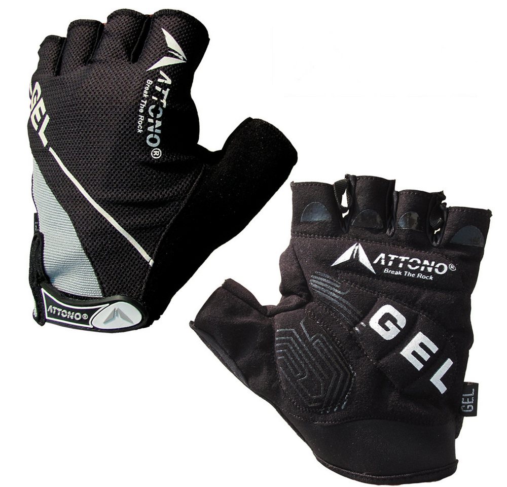 ATTONO Fahrradhandschuhe Fahrrad Mountainbike Handschuhe Gelpolsterung Ausziehhilfe & Frottee