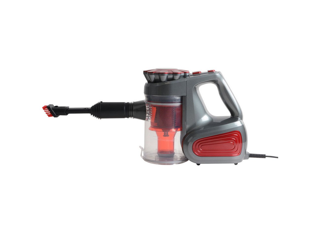 Expo Börse Bodenstaubsauger Handstaubsauger 2-in1 Zyklon Staubsauger beutellos 600 ml bordeaux, 600 W, beutellos, langlebig & pflegeleicht, 5 m langes Kabel, mit Filtersystem Bild 3