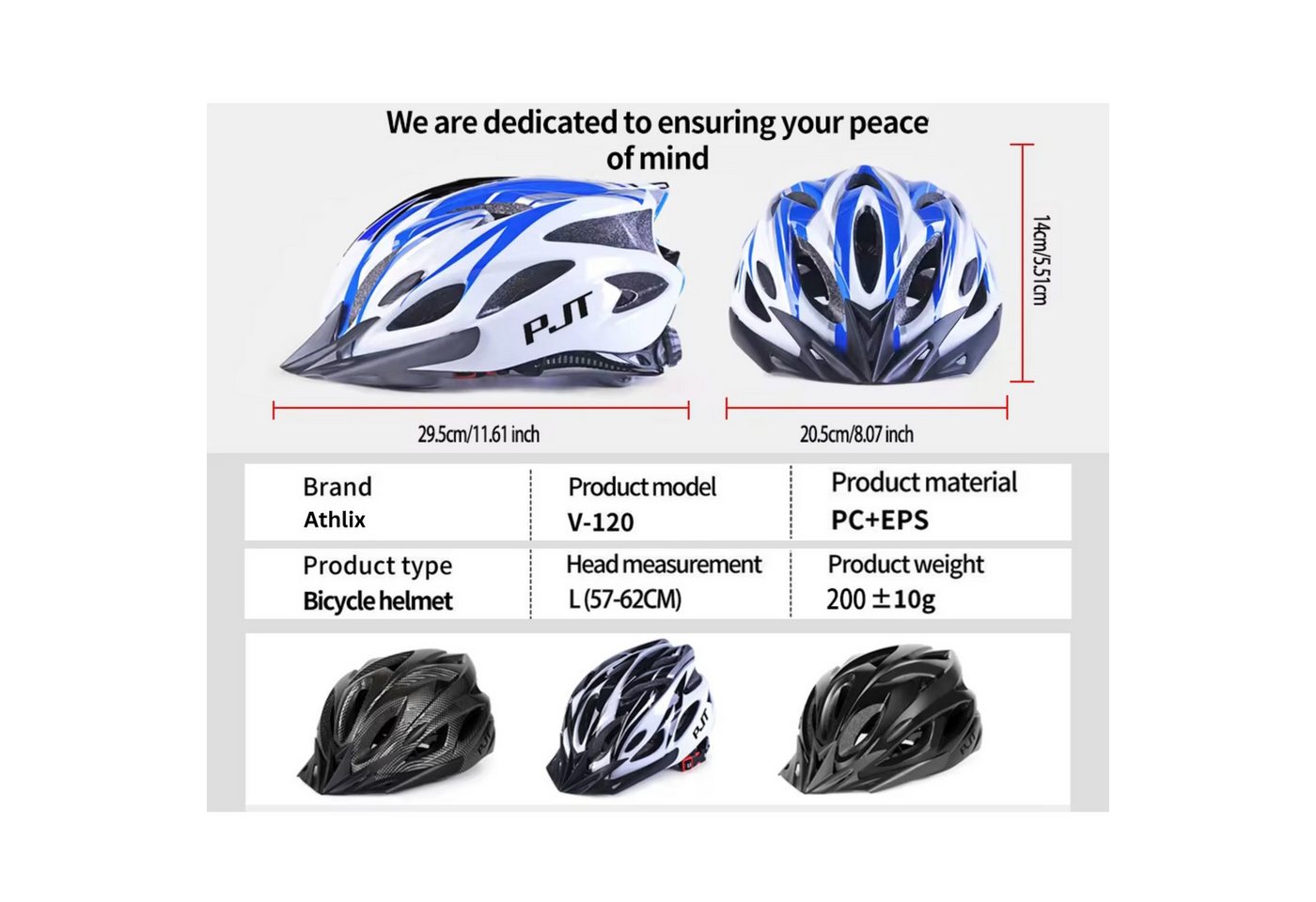 Athlix Fahrradhelm Fahrrad Helm für Erwachsene Herren Damen Radhelm, Cityhelm Urban, Robuste EPS-Innenschale, nur 200g Gewicht, verstellbar Bild 3
