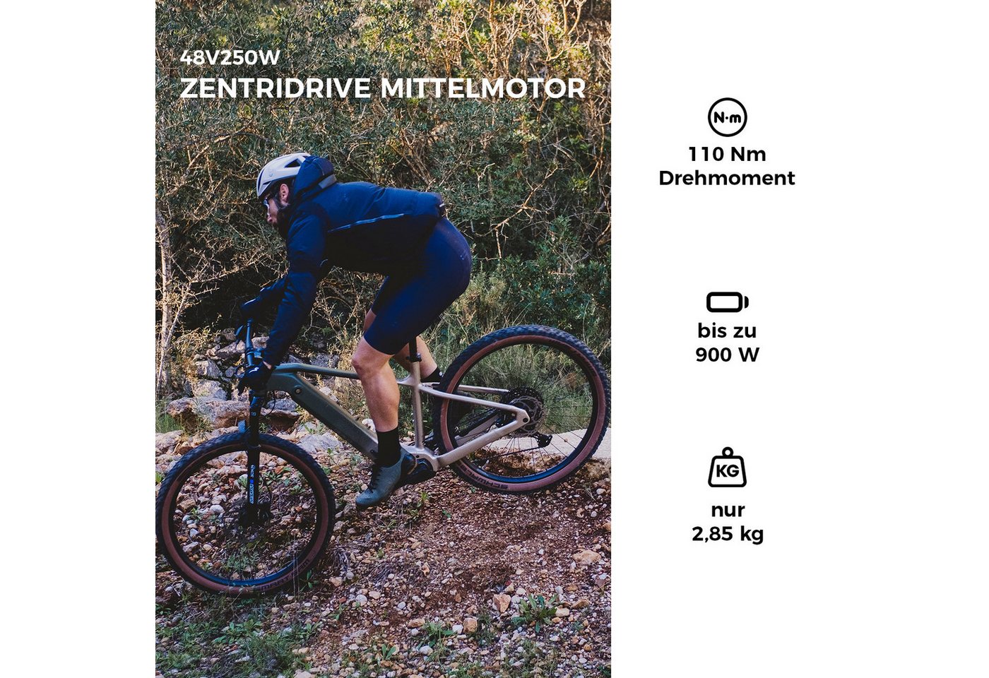 DERUIZ E-Bike Mountainbike Dolomit 29 Zoll, 110 Nm Mittelmotor, max. 180km, Drehmomentsensor, 11 Gang SHIMANO CUES ASLU6000T1R Schaltwerk, Kettenschaltung, Mittelmotor, 720 Wh, (Trittfrequenz- und Drehmomentsensor Für Damen und Herren)