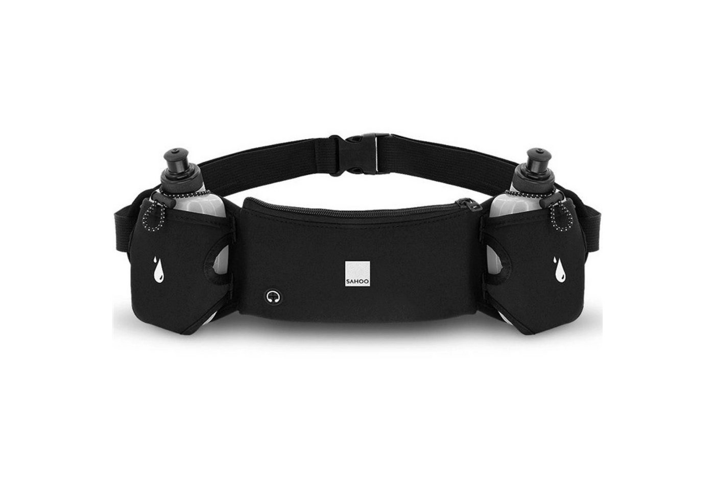 Sport-Knight® Laufgürtel Laufgürtel mit 2 Flaschen – Wasserdichte Hüfttasche, Reflektierend