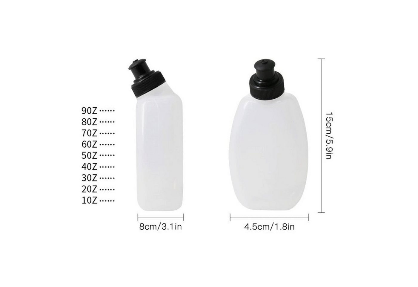 Sport-Knight® Laufgürtel Laufgürtel mit 2 Flaschen – Wasserdichte Hüfttasche, Reflektierend Bild 4