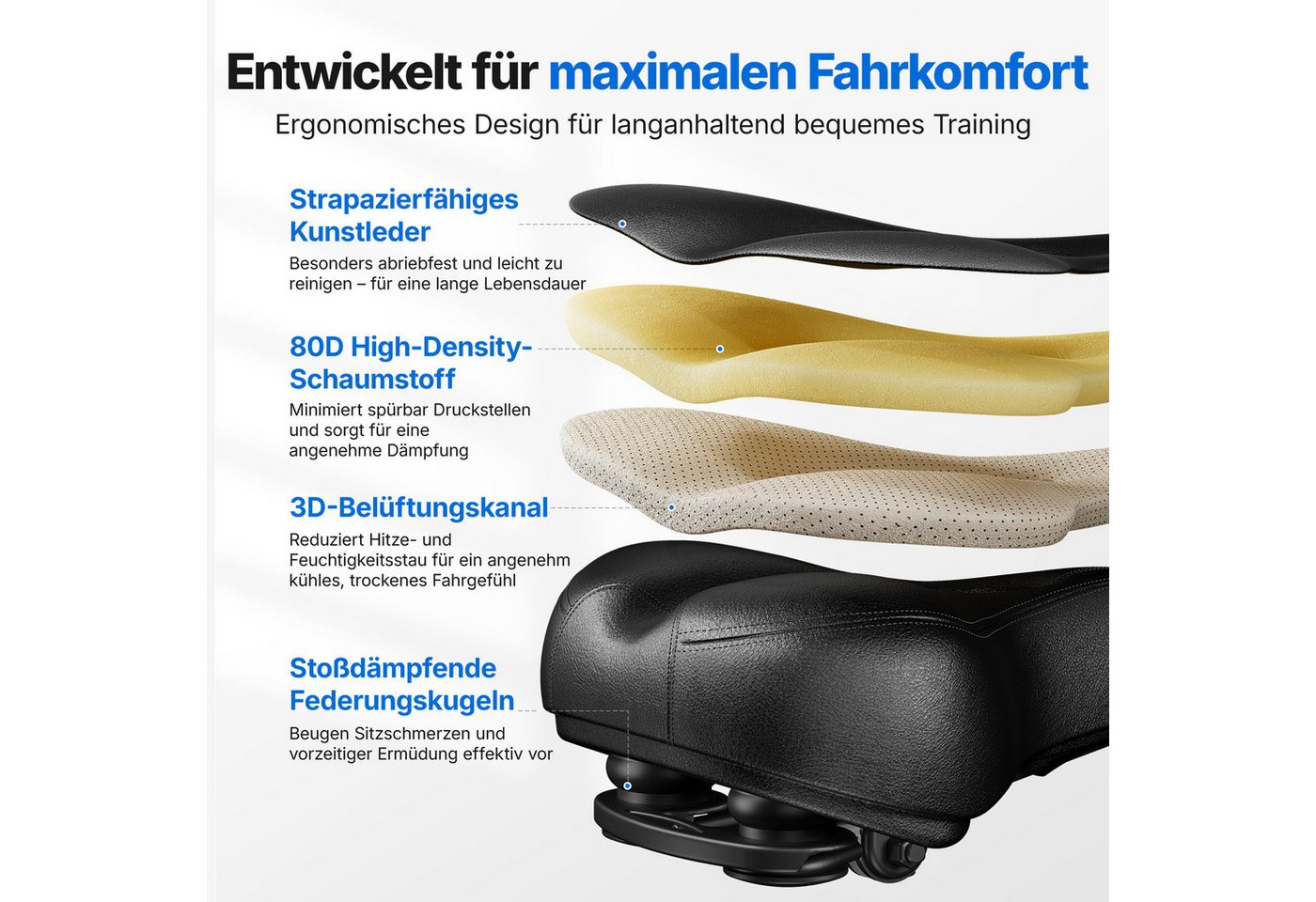MERACH Heimtrainer Fahrrad leises Magnet-Speedbike mit App & LED-Monitor (Indoor Cycling Bike Magnet-Heimtrainer Fahrrad für Kardiotraining, 1-tlg., Inkl. LED-Monitor, Tablet-Halterung, Fitness-App & Komfort-Sattel), Leises Magnet-Bremssystem, App-Anbindung, belastbar bis 136 kg Bild 5