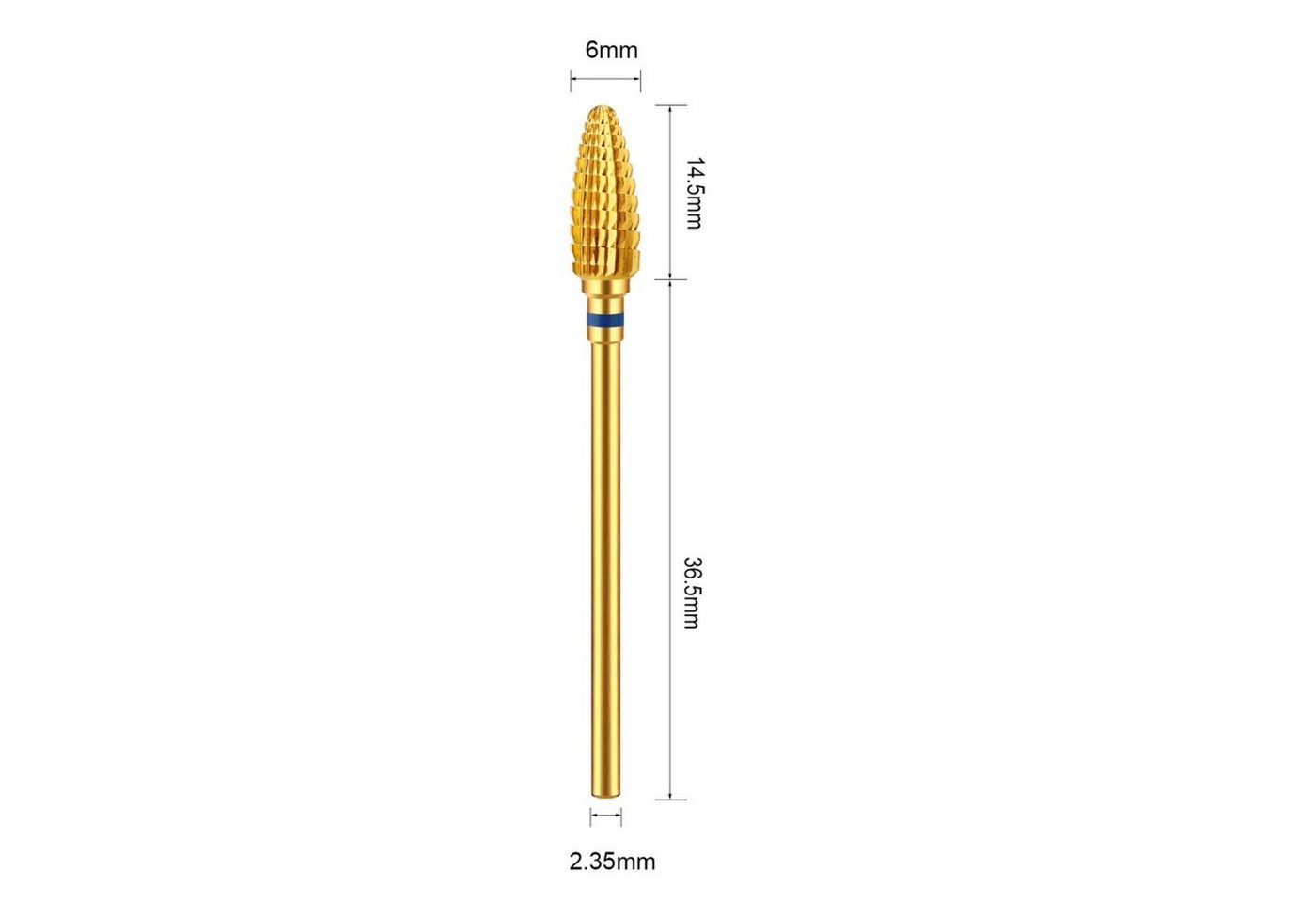 JCMaster Maniküre-Pediküre-Set, Nagelfräser Bit 2.35mm Medium Schleifkörper Bild 4