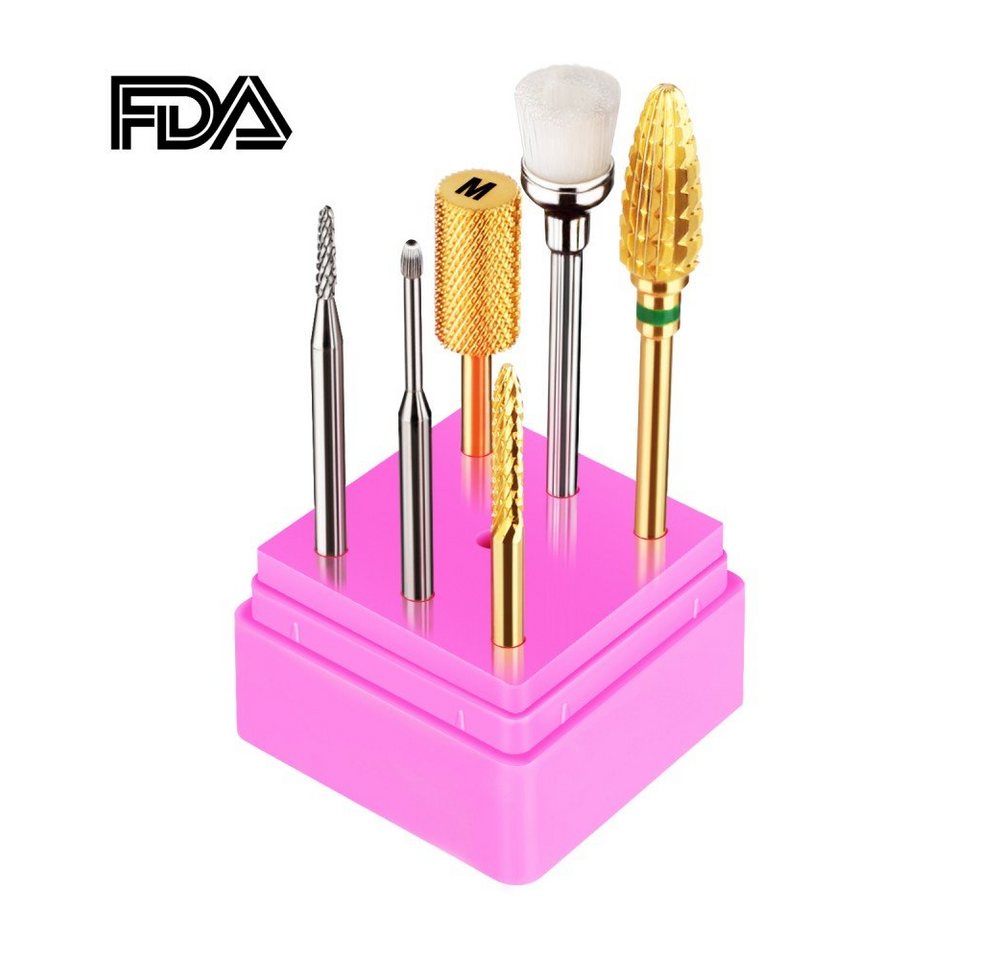 JCMaster Maniküre-Pediküre-Set, 5x Premium Nagelfräser Hartmetall Bits Bild 4