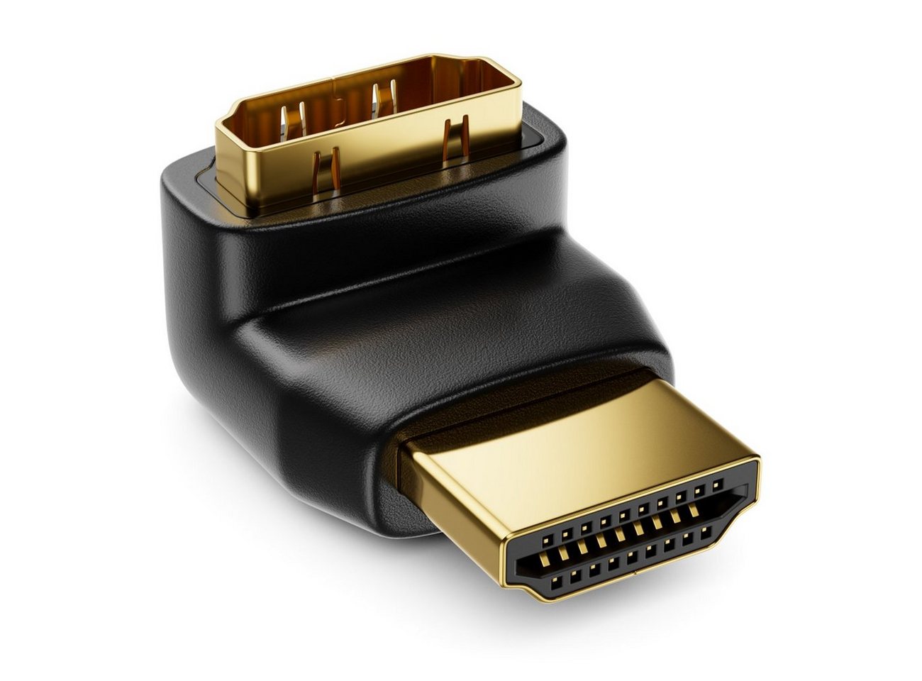 deleyCON deleyCON HDMI Winkel Adapter - 90° Grad gewinkelt - HDMI Stecker zu HDMI-Kabel Bild 2