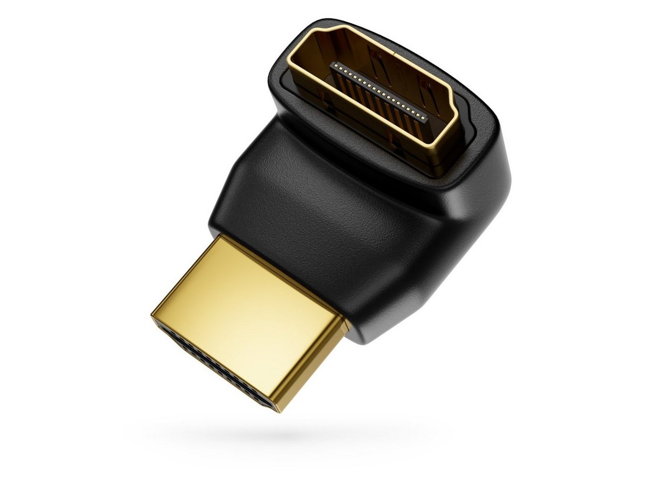 deleyCON deleyCON HDMI Winkel Adapter - 90° Grad gewinkelt - HDMI Stecker zu HDMI-Kabel Bild 3