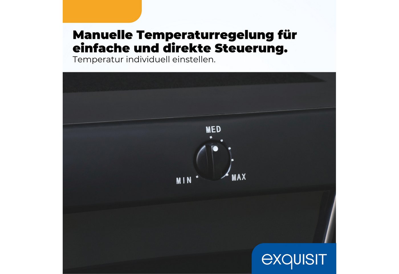 exquisit Gefrierschrank GS512-040E, 85.5 cm hoch, 55 cm breit, 91 l Nutzinhalt, 4 Gefrierschubladen, 40 dB Geräusch, Geräuschklasse C Bild 4