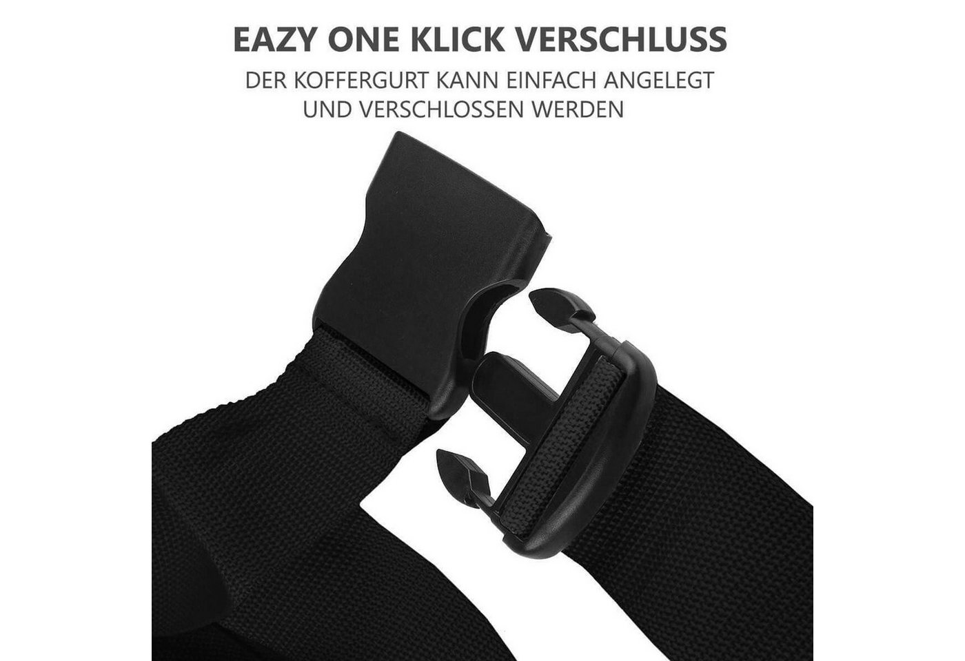 VERCO Koffergurt Gepäckgurt Koffergürtel Kofferband, (1-tlg), Gepäckband Kofferriemen für die Reise in der Farbe Blau