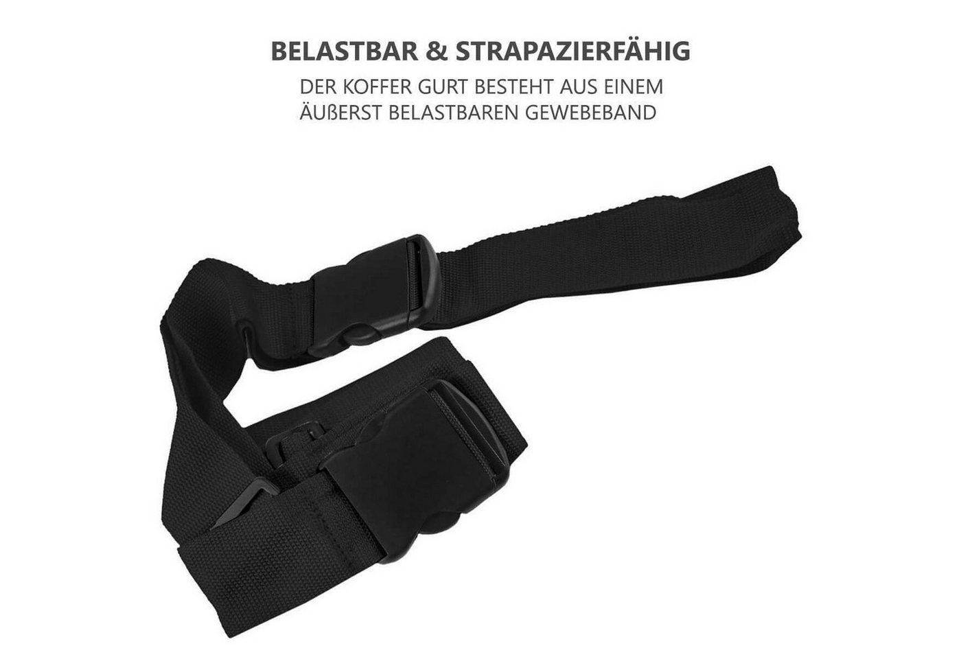 VERCO Koffergurt Gepäckgurt Koffergürtel Kofferband, (1-tlg), Gepäckband Kofferriemen für die Reise in der Farbe Blau Bild 4