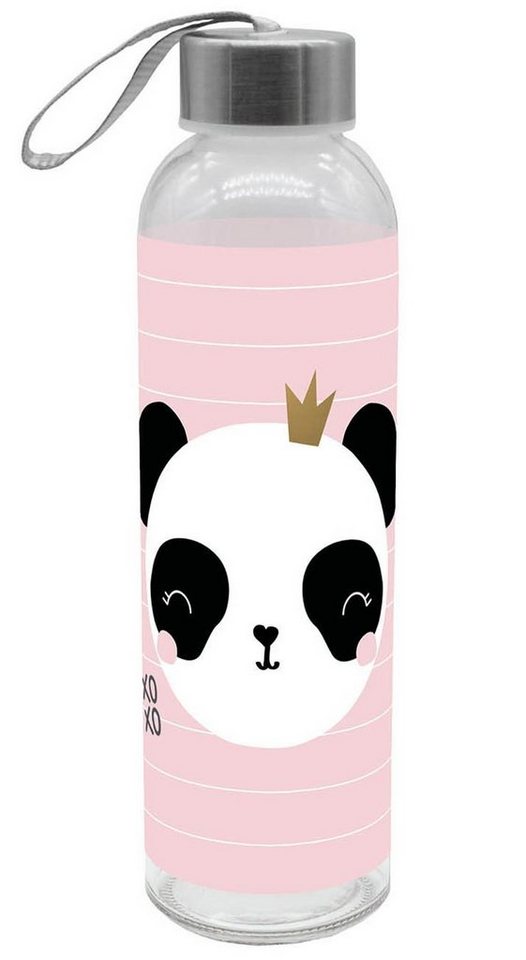 Geda Labels GmbH Trinkflasche Panda XOXO, Rosa, 500ml, spülmaschinengeeignet