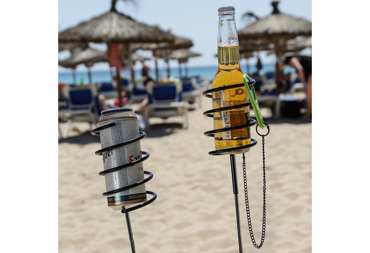 YOUCAMP Bierflaschenhalter Getränkehalter Spiralhalter für Gläser Kerzen Bierflaschenhalter 100cm, (2-St) Bild 2