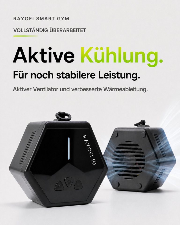 Rayofi Kraftstation Upgrade Mobiler Kabelzug 3–30 kg für Rücken & Ganzkörpertraining, 0 Gewichtsblöcke (Kraftstation, 2-tlg., Türanker, Fußschlaufe, Pro-Bodenplatte, Handgriff), Lüfterkühlung, Butterfly, Latzug & Bizeps Home Gym mit App
