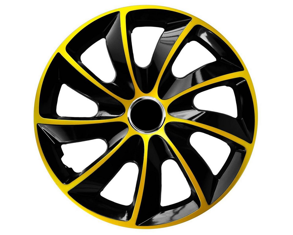 NRM Radkappe STIG extra 13 Zoll in Gold/Schwarz, 13 in Zoll, (4-St) Radzierblenden für Stahlfelgen Zweifarbige Radkappen Satz 4er Set 13