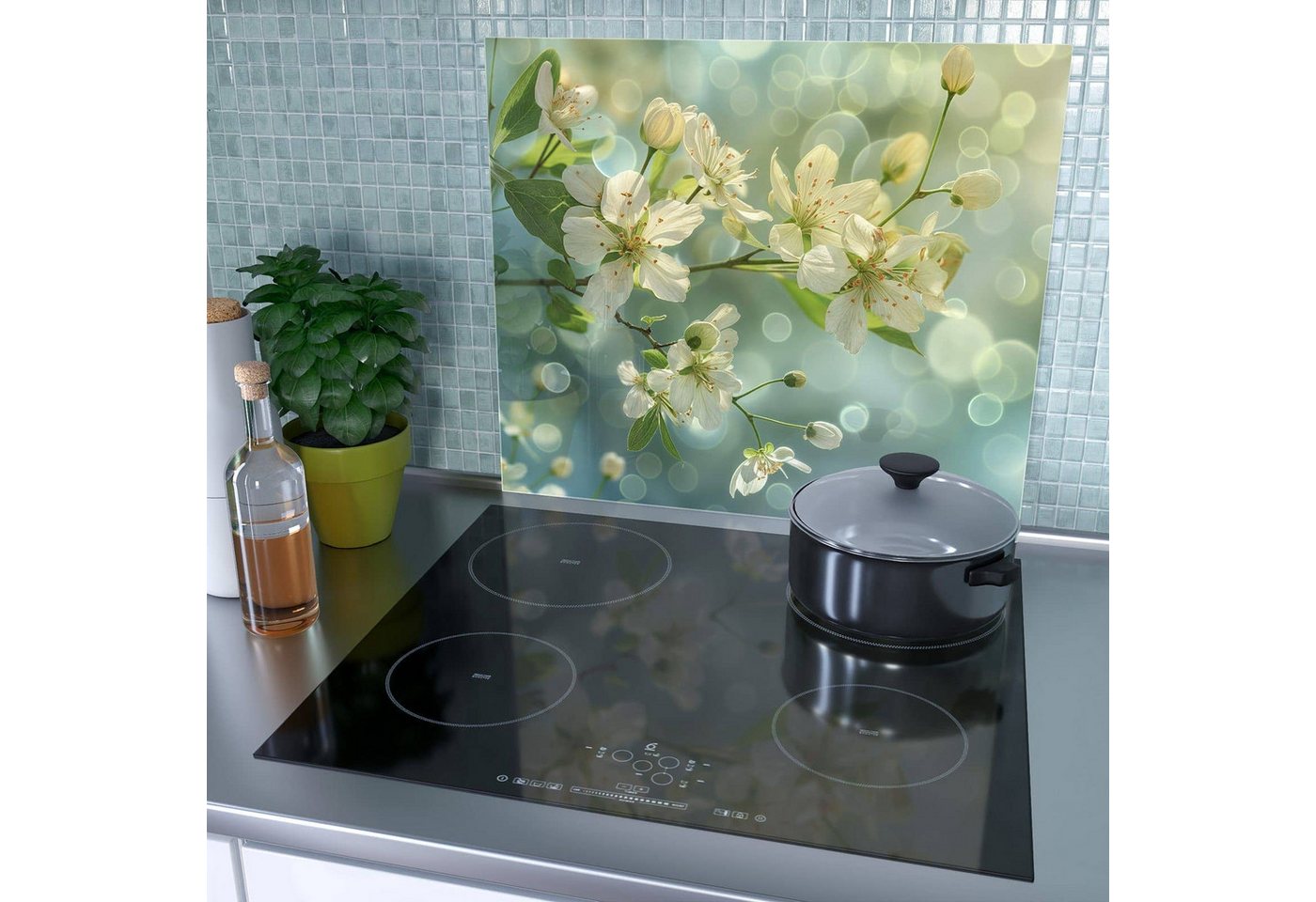 Primedeco Herd-Abdeckplatte Herdabdeckplatte Spritzschutz aus Glas Fruehlingserwachen, Glas, (1 tlg) Bild 5
