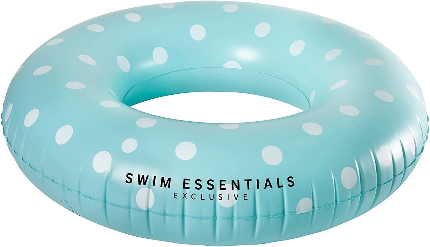 Swim Essentials Schwimmring Schwimmring 90 cm Blau mit Weiß Punkte, Schwimmreifen Reifen Ring Schwimmhilfe Bild 2