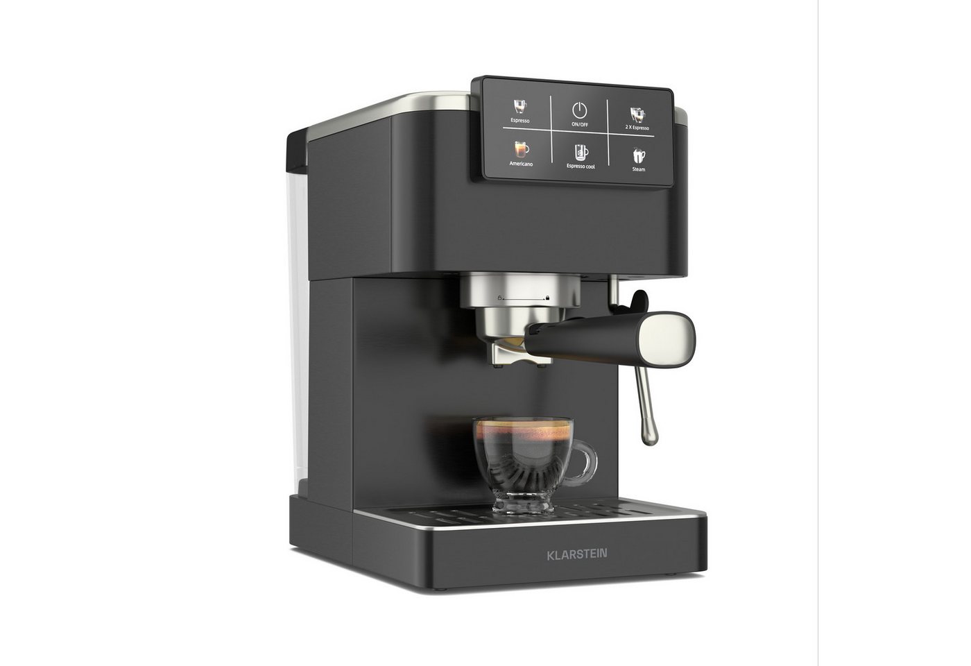 Klarstein Espressomaschine, 1.5l Kaffeekanne, Edelstahlfilter, Elektrisch 20 Bar Espressomaschine Kaffemaschine Touch Bild 2