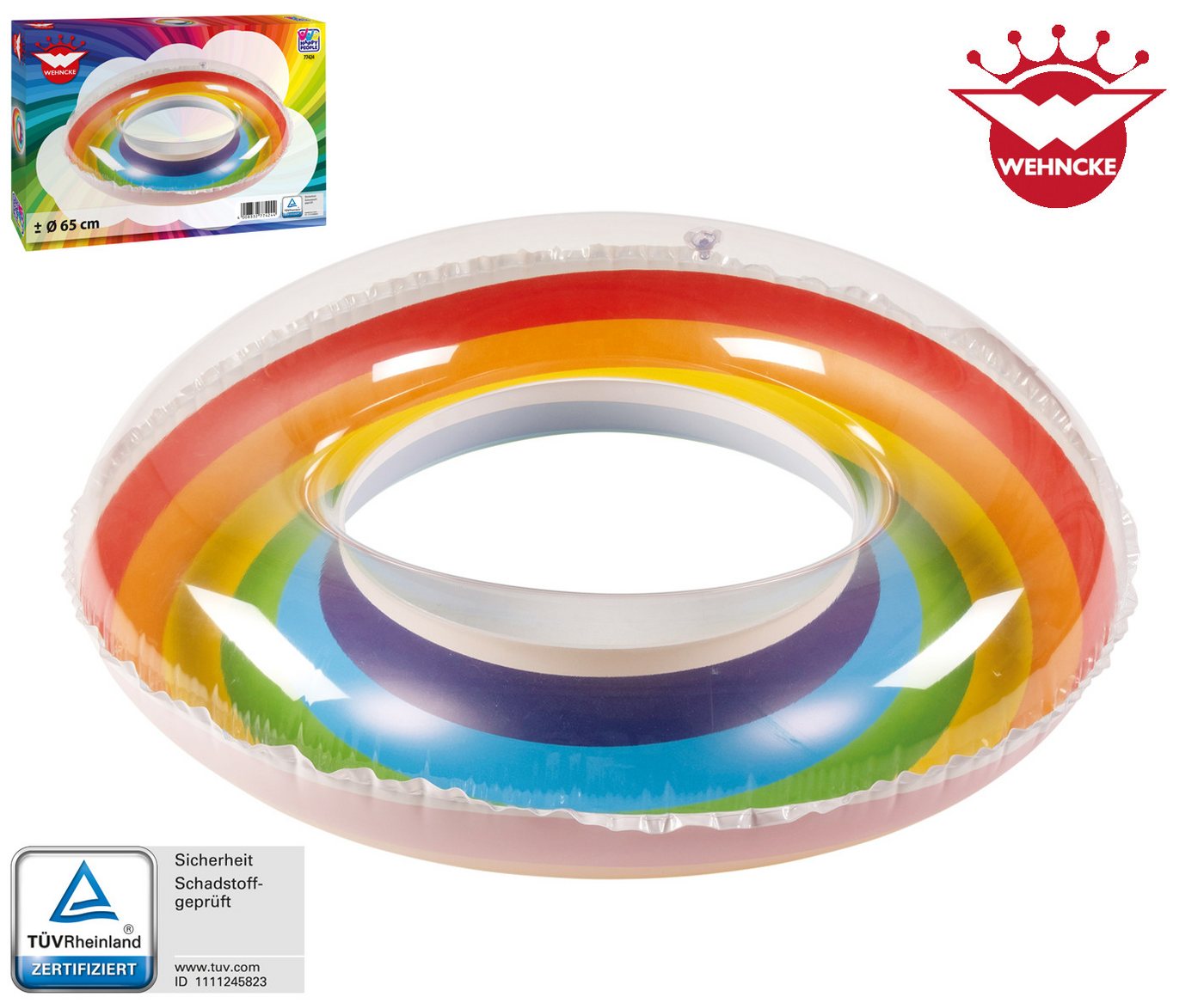 Happy People Schwimmring Schwimmring Rainbow mehrfarbig Ø70cm Bild 4