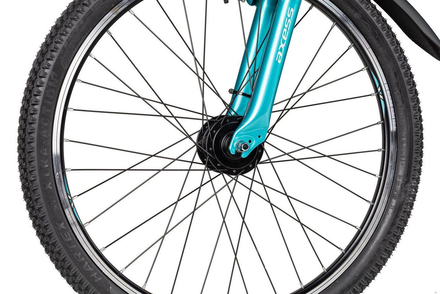 Axess Kinderfahrrad Adventure 7 24 Trapez, 7 Gang Shimano Nexus 7 Rücktritt Schaltwerk, Nabenschaltung Rücktritt, Nebenschaltung Rücktritt blau