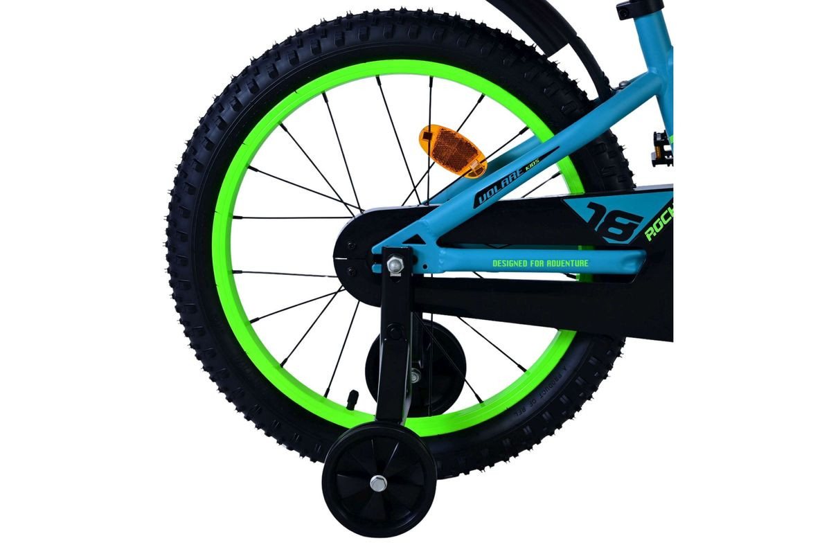 Volare Kinderfahrrad Volare Rocky - Jungen - 18 Zoll - Grün, Geschlossener Kettenschutz, Handbremse und Rücktrittbremse Bild 3